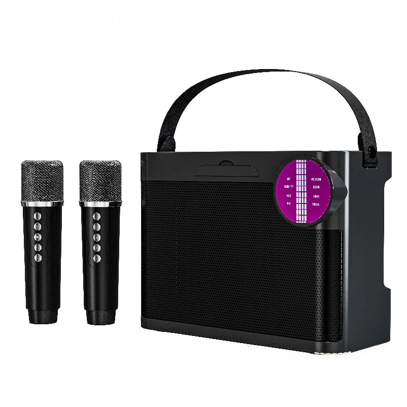 Camping Essentials Karaoke Speaker Microphone Party Box Sounds Led Light Bluetooth Portable Amplifier With Phone Holder Ys210