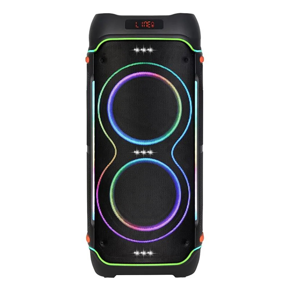 High Quality 8' Portable Party Speaker RGB LED Lights for 5.3 Wireless USB Memory Card Support 3000-5000mAh Mobile Phone