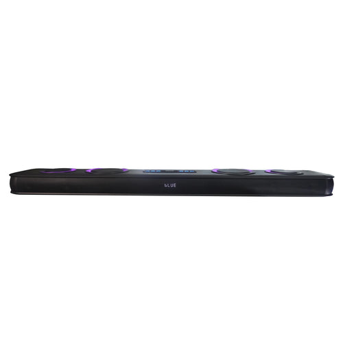 2.1CH for Bluetooth Home Theatre Soundbar with Built-In Subwoofer & Wireless Microphone Plastic Speaker Cases for Family Karaoke