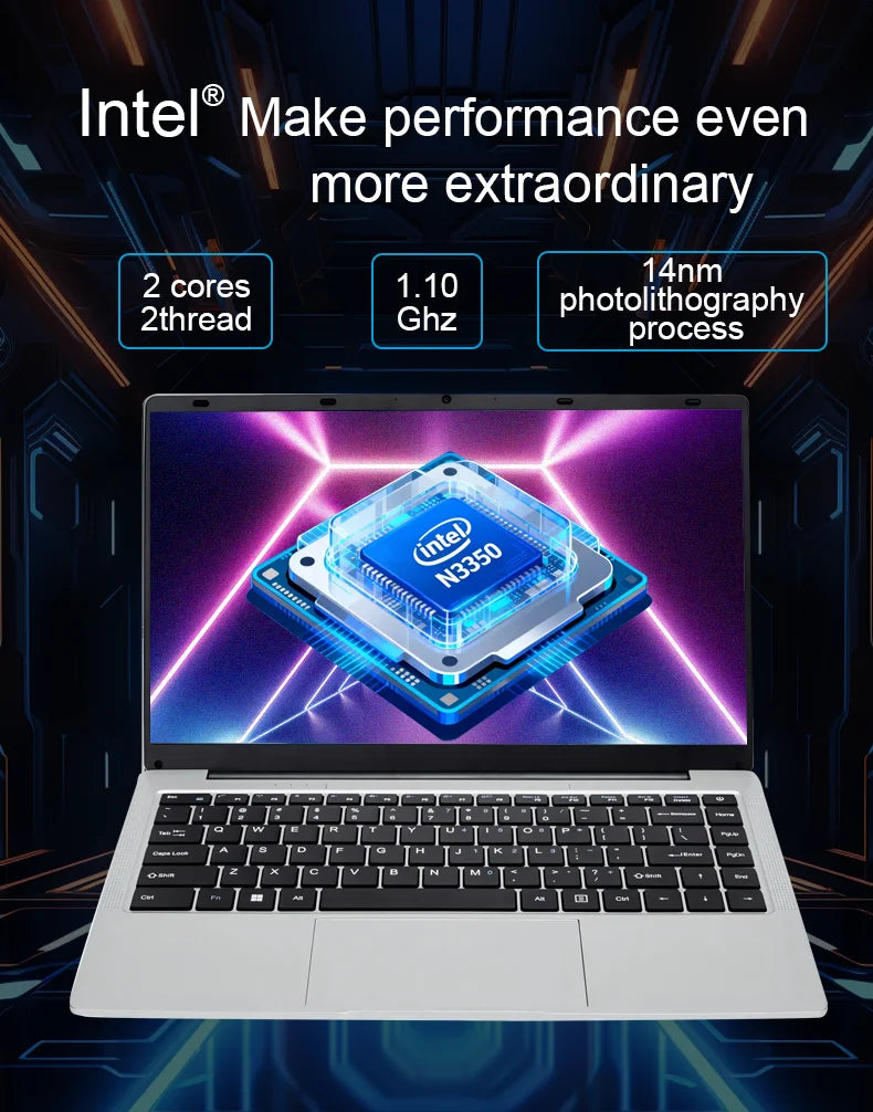 Brand New Laptops 14 Inch N3350 N5095 N95 6/8/16/32GB 64GB 128GB 256GB 512GB 1TB Cheap Student Laptop Computer Business Notebook