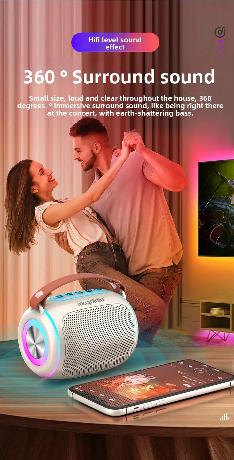 High Volume Long Battery Life Bluetooth Speaker Heavy Bass for Home Outdoor Use Easy Carry Wireless Speaker 10m Range