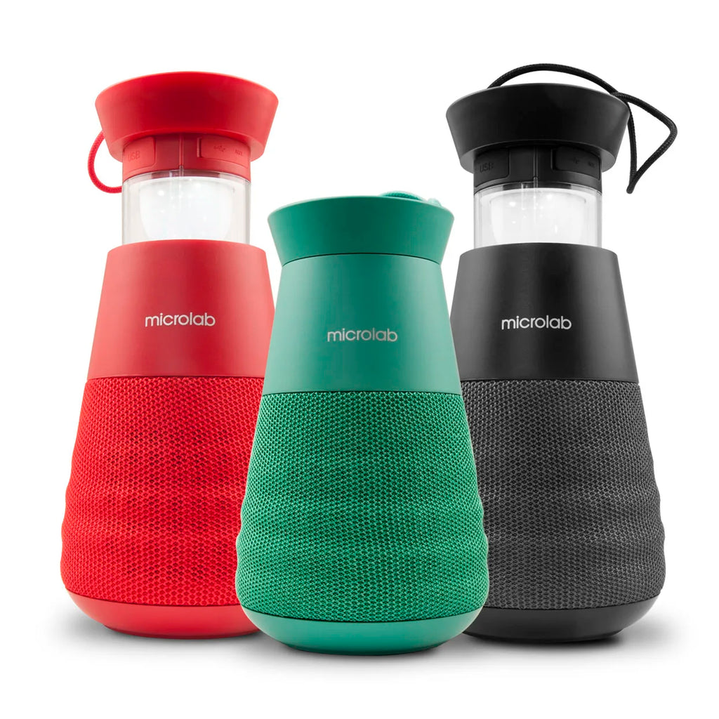 Microlab Lighthouse Bluetooth Camping Lantern IP65 Waterproof Outdoor Speaker with 5000mAh Power,TWS Pairing,Colorful Lights