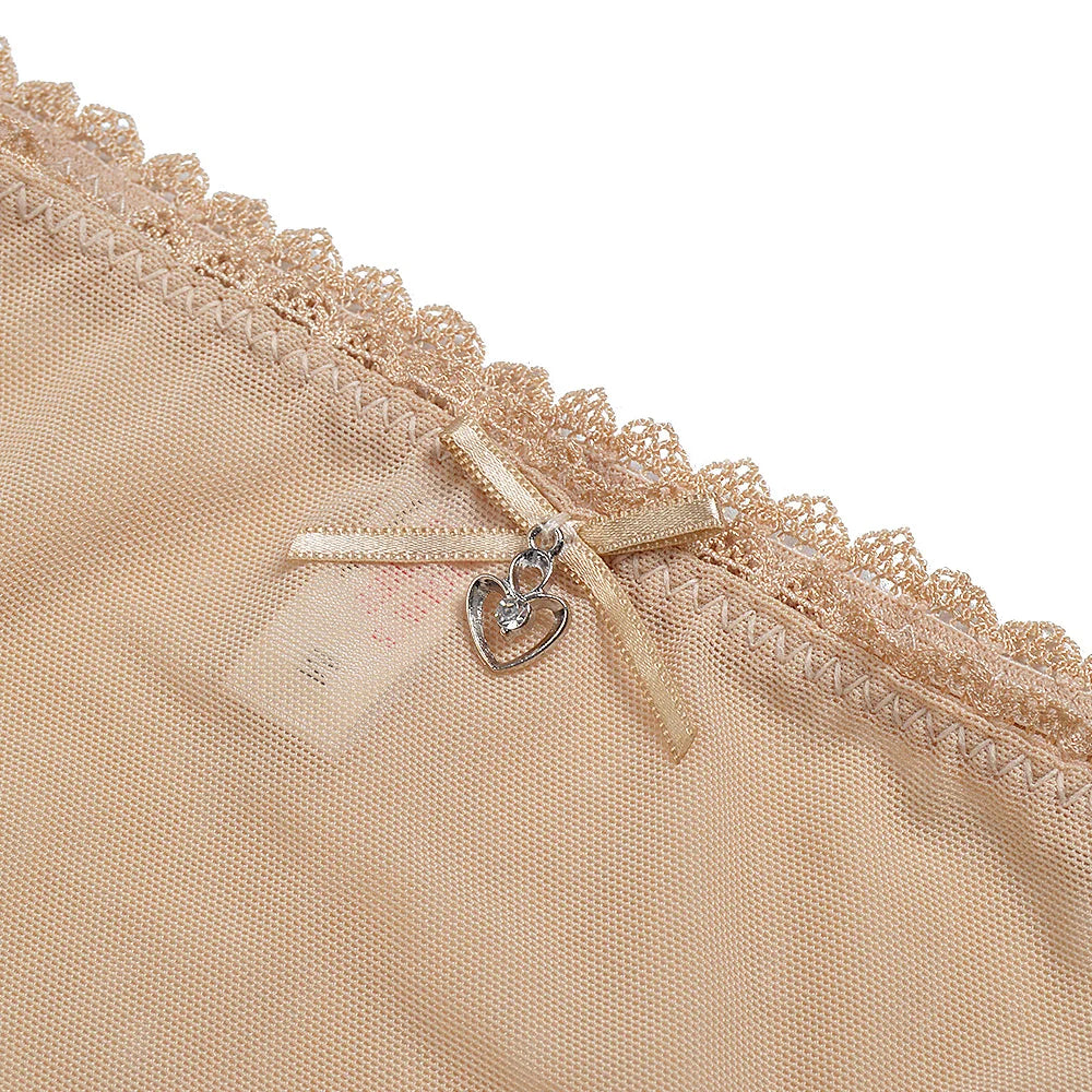 YANDW Brown Bras Panties Sale Separated Transparent Mesh See Through Stretch Women Sexy Lingerie Big Plus Size BH Set 3 Colors