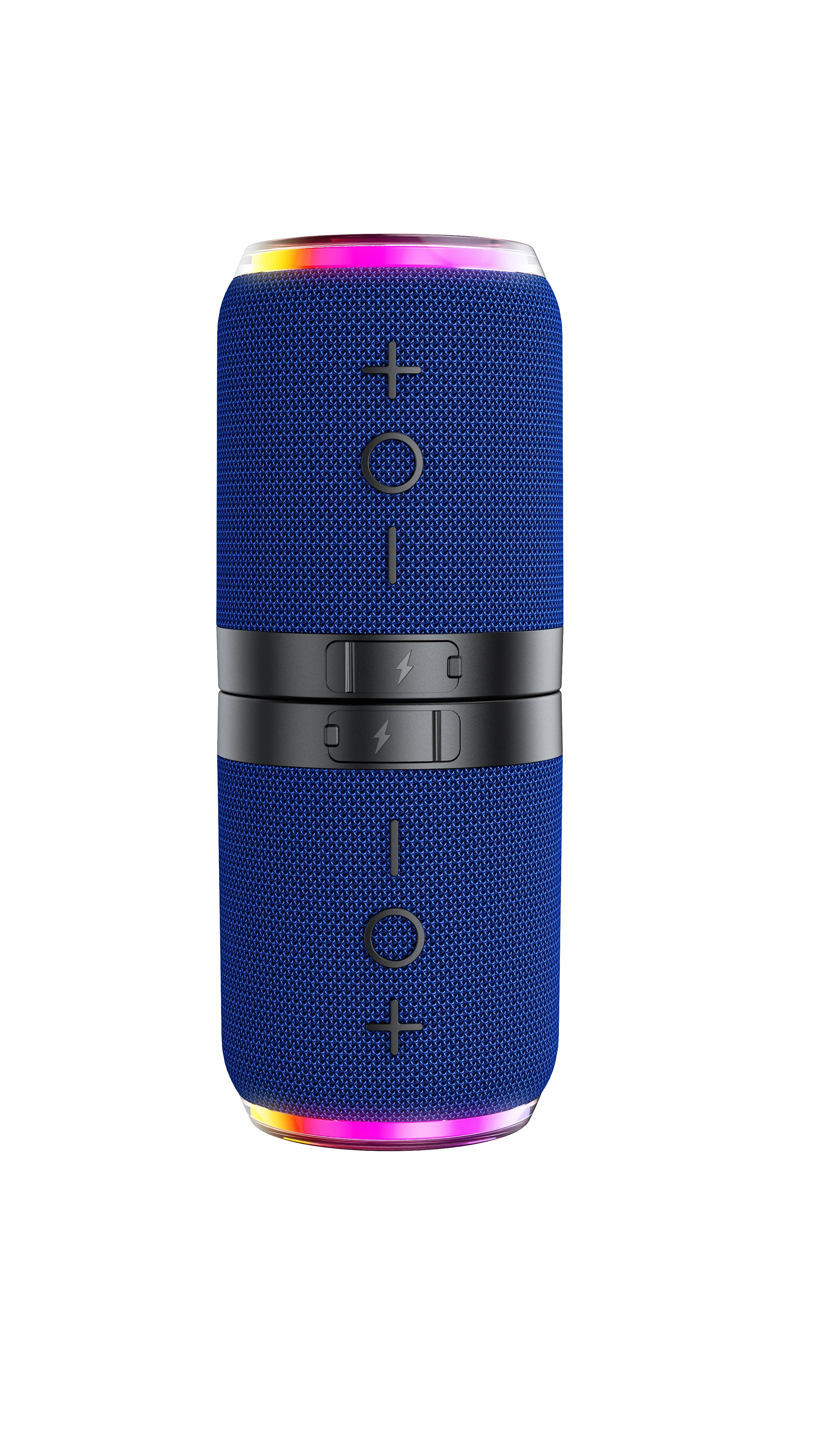 BT369 HiFi 10W Strong Bass 2-in-1 Magnetic Dual Split Wireless Speaker IPX6 with RGB Lights BT5.4 TWS Pairing Suitable