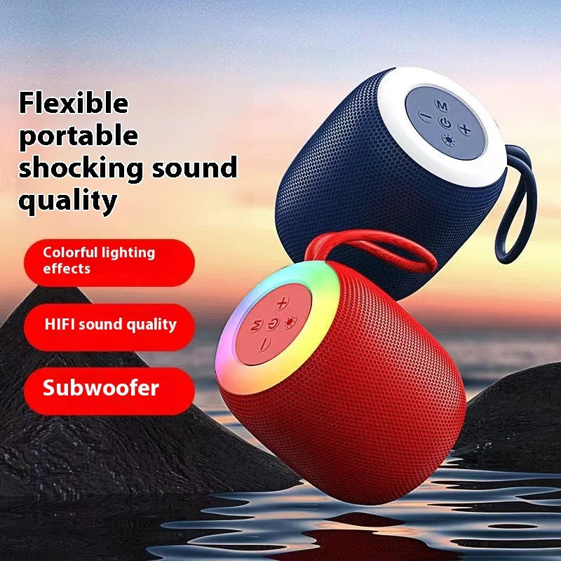 5W RGB for Bluetooth V5.3 IPX4 Waterproof Wireless Portable Speakers Subwoofer TF USB Power Low MOQ Customizable Logo Car Home