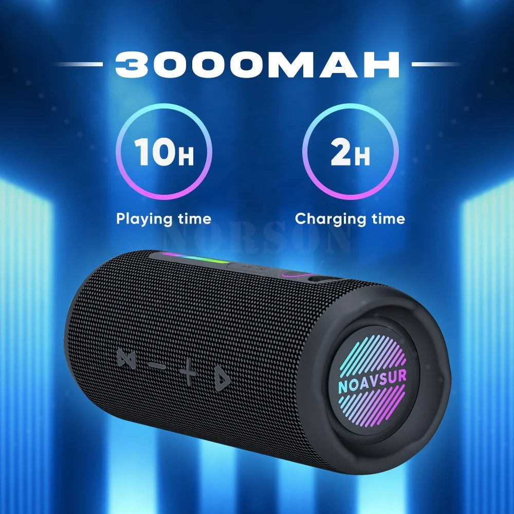 Waterproof IPX 7 Outdoor Wireless for Bluetooth Altavoz RGB LED Lighting AUX Communication 30W Subwoofer for Great Sound Quality