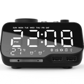 M9 New Product 5W Bass Alarm Sound Digital Bedside Sleep Alarm Clock Radio for Bluetooth Speaker Desk Charger in Blue for Hotels