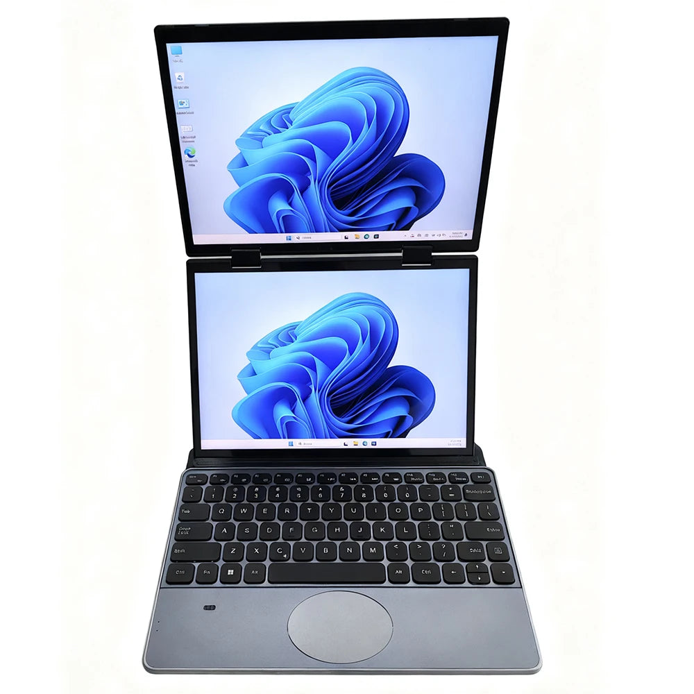 New 10.5 + 10.5 Inch Dual Touch Screen N100 Quad Core 16G 32G RAM 1TB 2TB Notebook Laptop for  Business Office Education Laptops