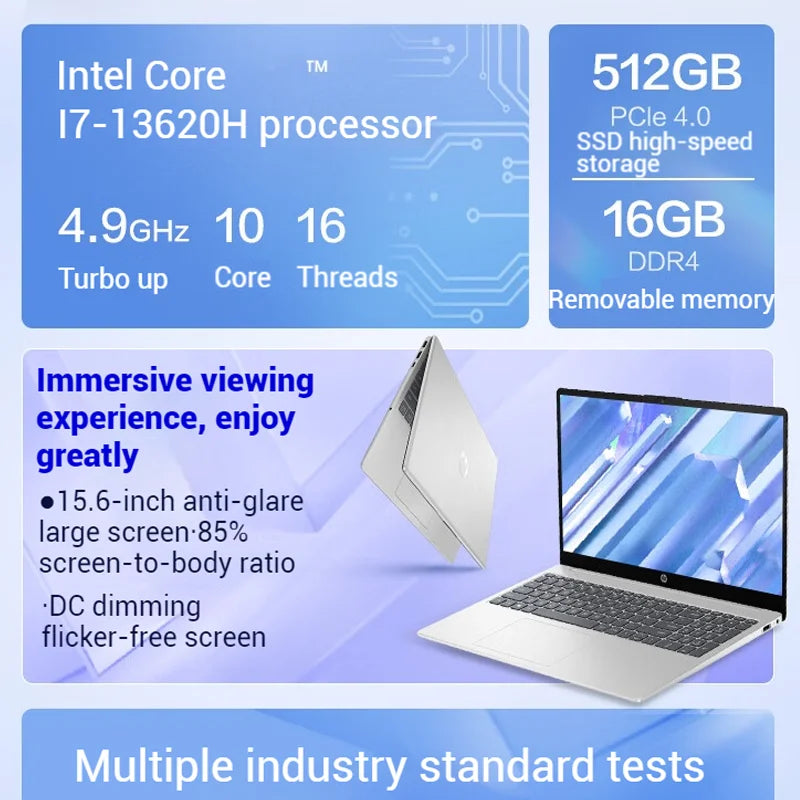 HP Laptop Brand New 15.6 Inch Laptop 16GB/32GB RAM Intel Core I7 Notebook Business-Ready Aluminium Body Laptops Computer