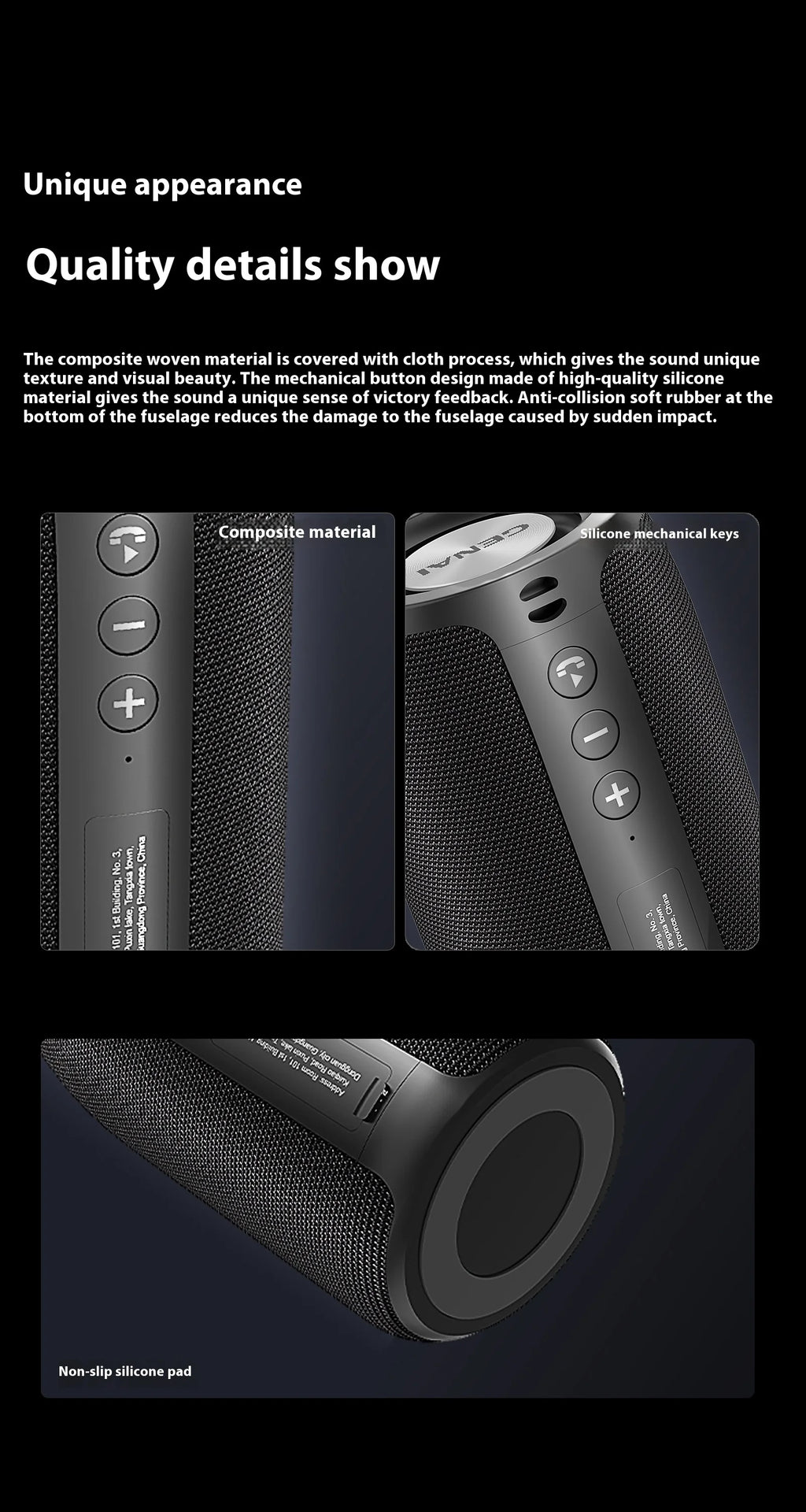 Overseas Warehouse Best Sound Quality Waterproof LED Portable Mini Wireless for Speaker with USB for Party & Outdoor Use