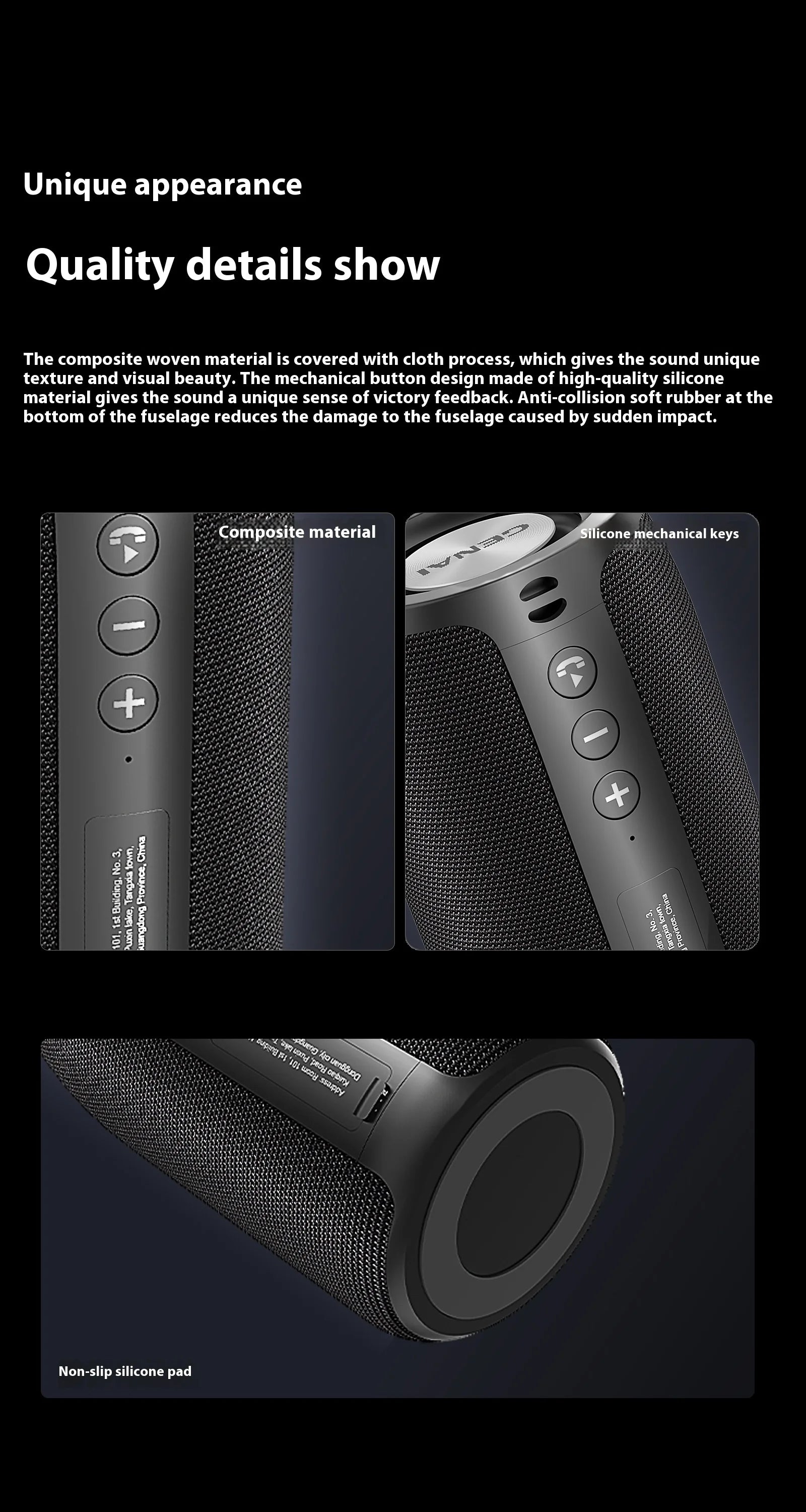 Overseas Warehouse Best Sound Quality Waterproof LED Portable Mini Wireless for Speaker with USB for Party & Outdoor Use