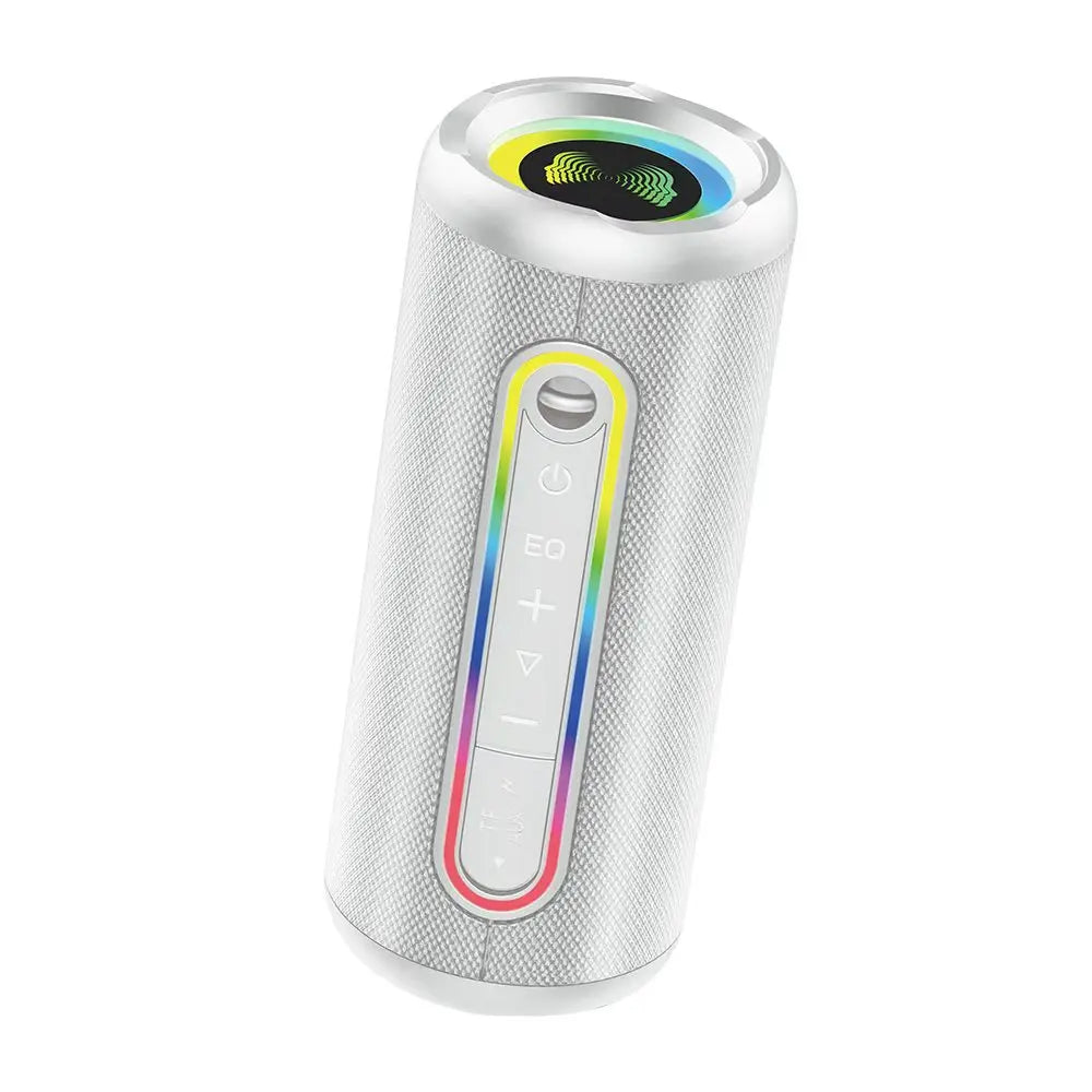 Fabric Design TWS Bluetooth Speaker 20W Portable Lanyard Dynamic RGB Light Wireless Fast Pairing Customizable Speakers