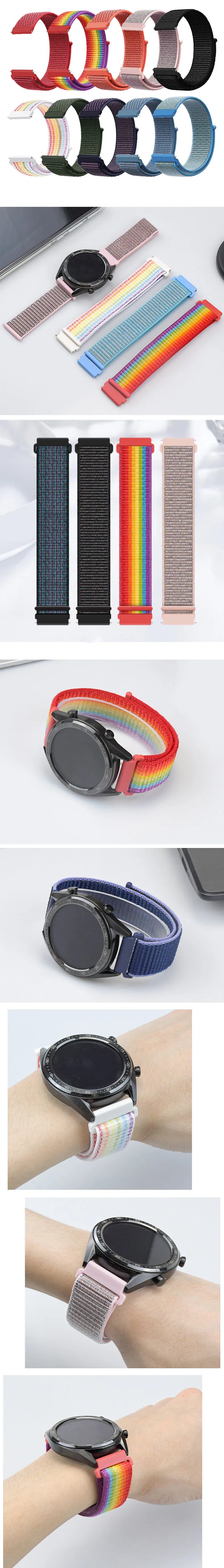 22mm 20mm Band for Samsung Galaxy Watch 7 FE 4 6 classic 5 Pro 3 active 2/correa Nylon Bracelet Huawei watch GT 2 3 pro 4 strap