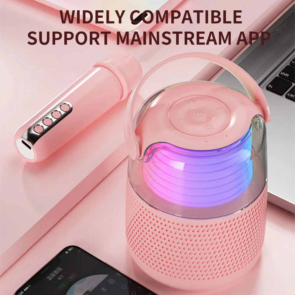 Cyboris Y1 Mini Karaoke Player Wireless Speakers Portable Microphone BT Speaker Sound Family Party Karaoke Subwoofer Boombox