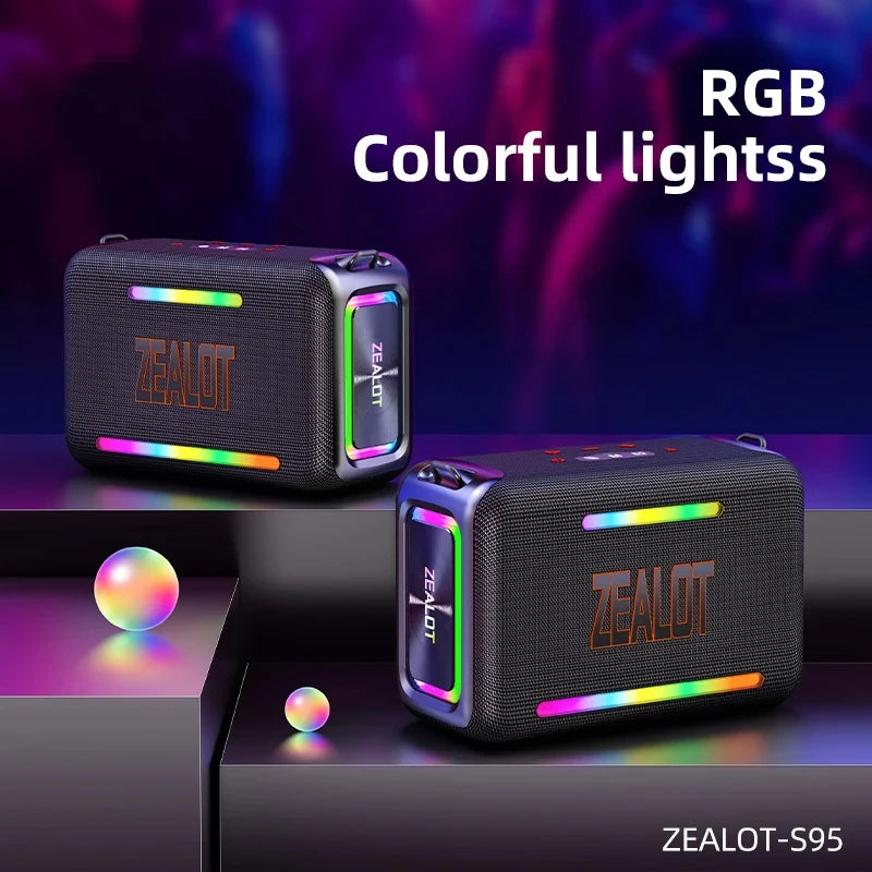 S95 160W Portable RGB Colorful Light Wireless Subwoofer for Mobile Phones High Power 24000mAh Waterproof Speaker