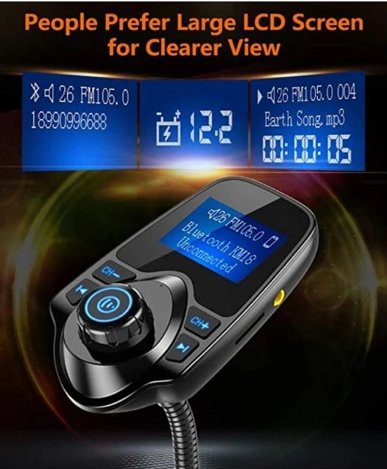 2026 Drop Shipping Product T10 Car Kit Handsfree Set FM Transmitter Car MP3 Music Player Audio Adapter 5V 2.1A USB Charger Fast