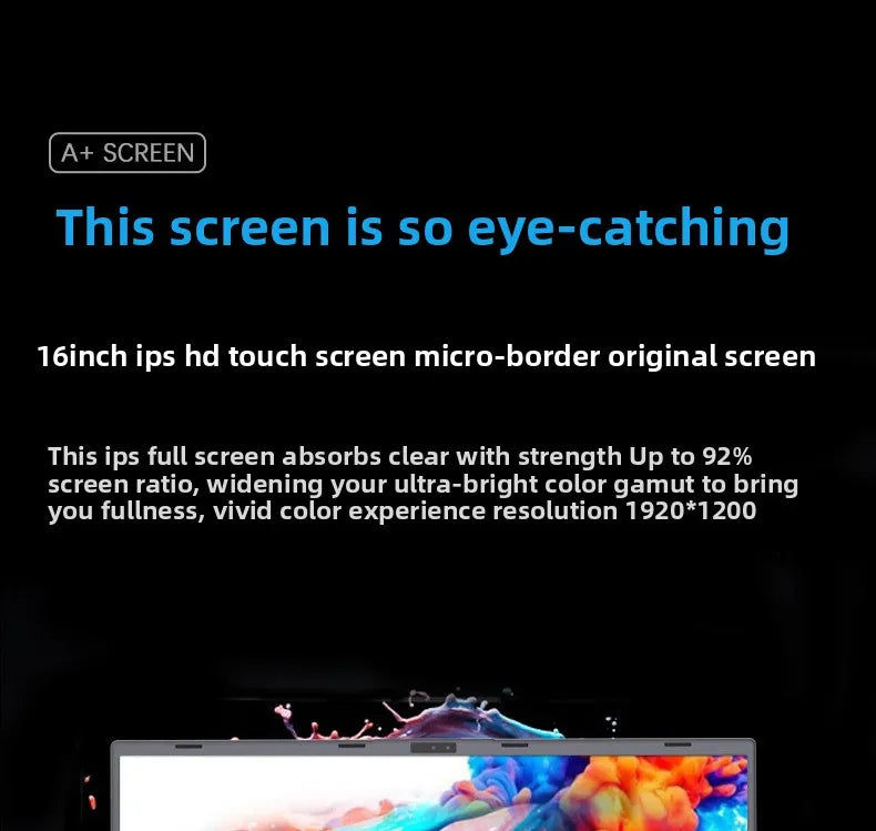 High Quality 16 Inch Win 11 Business Laptop 32GB 1TB SSD Intel I3 8109U Processor English Keyboard IPS Panel 165Hz New
