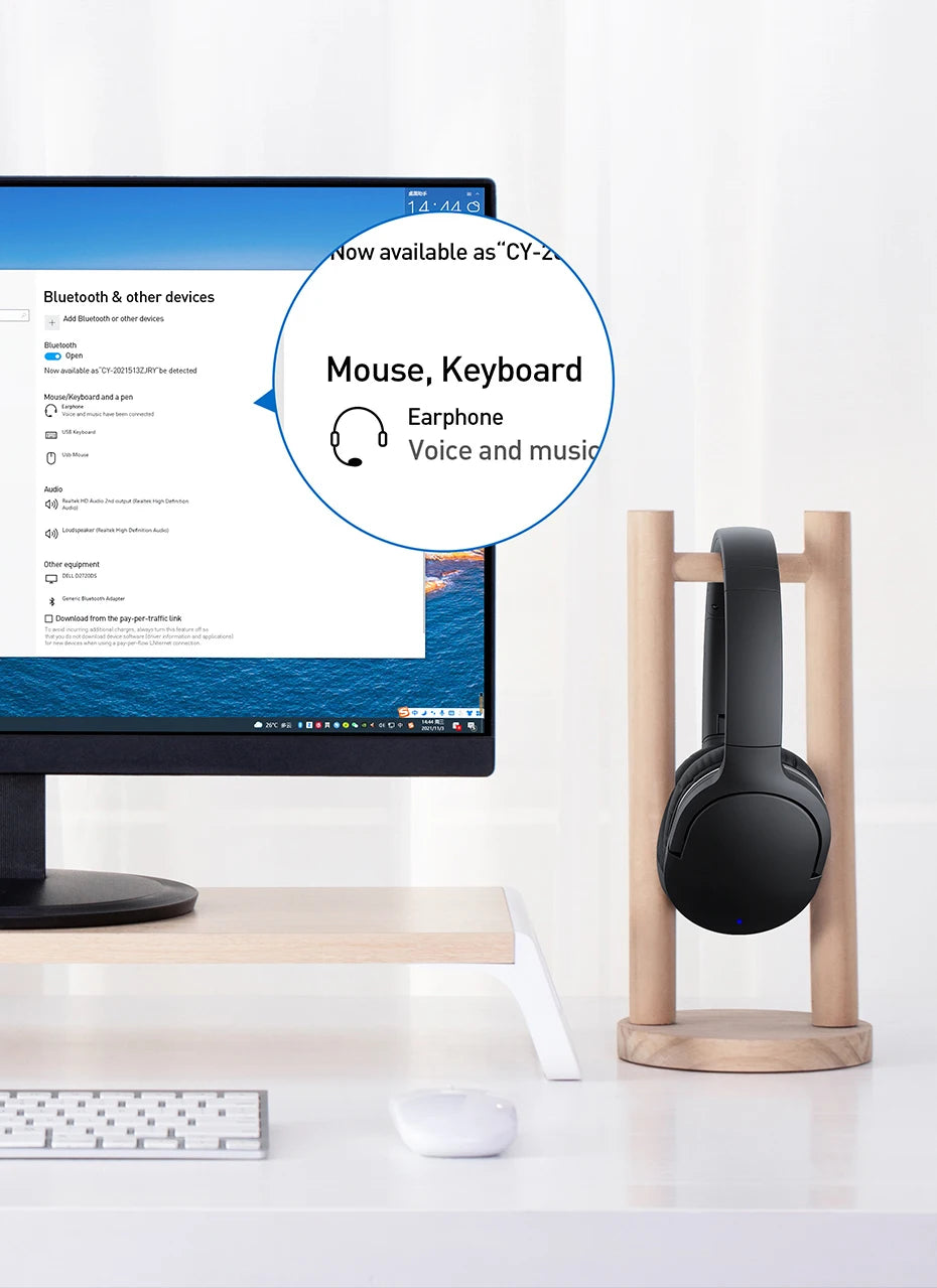 Baseus USB Bluetooth Adapter Bluetooth 5.1 Music Audio Receiver Transmitter For PC Speaker Laptop Wireless Mouse USB Transmitter