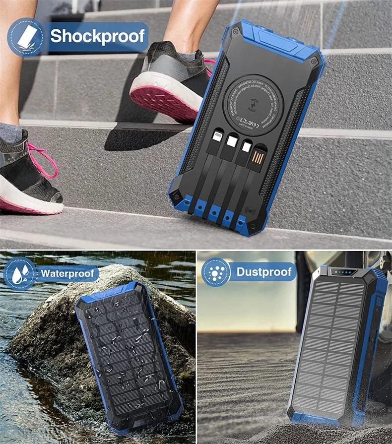 OEM ODM Type-C USB Air Charger Laptop Portable Solar Panel Power Station High Solar Energy Storage Batteries Power Bank