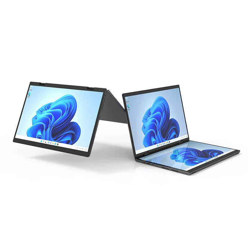 Best Selling New Laptop Intel Celeron N100 14+14Inch Dual Touch Screen Business Laptop 16GB RAM 512GB SSD 360 Degree Flip Laptop