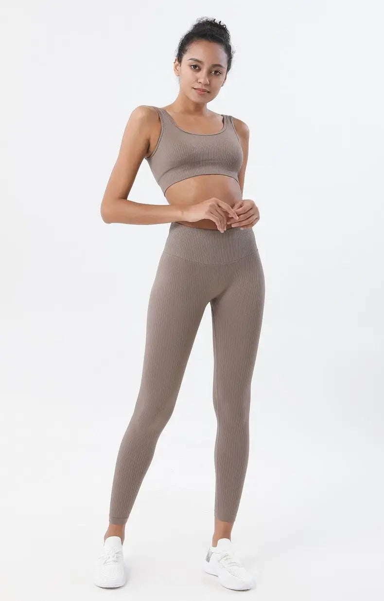 2 Piece Set Women Workout Clothes Yoga Set Seamless Women Gym Clothing Athletic Sports Suit Women Sports Bra and Leggings Set