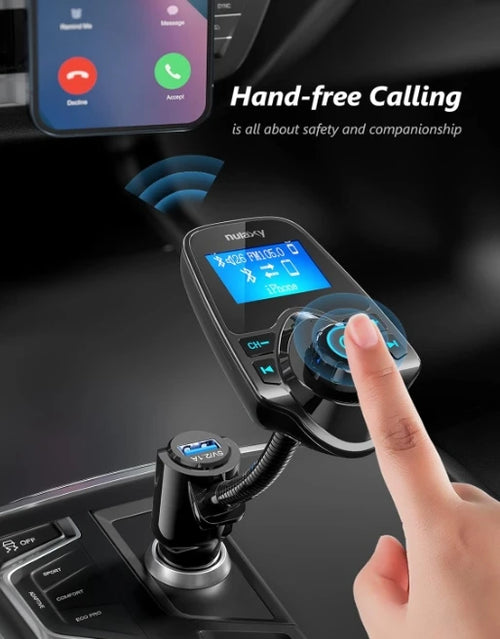 2026 Drop Shipping Product T10 Car Kit Handsfree Set FM Transmitter Car MP3 Music Player Audio Adapter 5V 2.1A USB Charger Fast