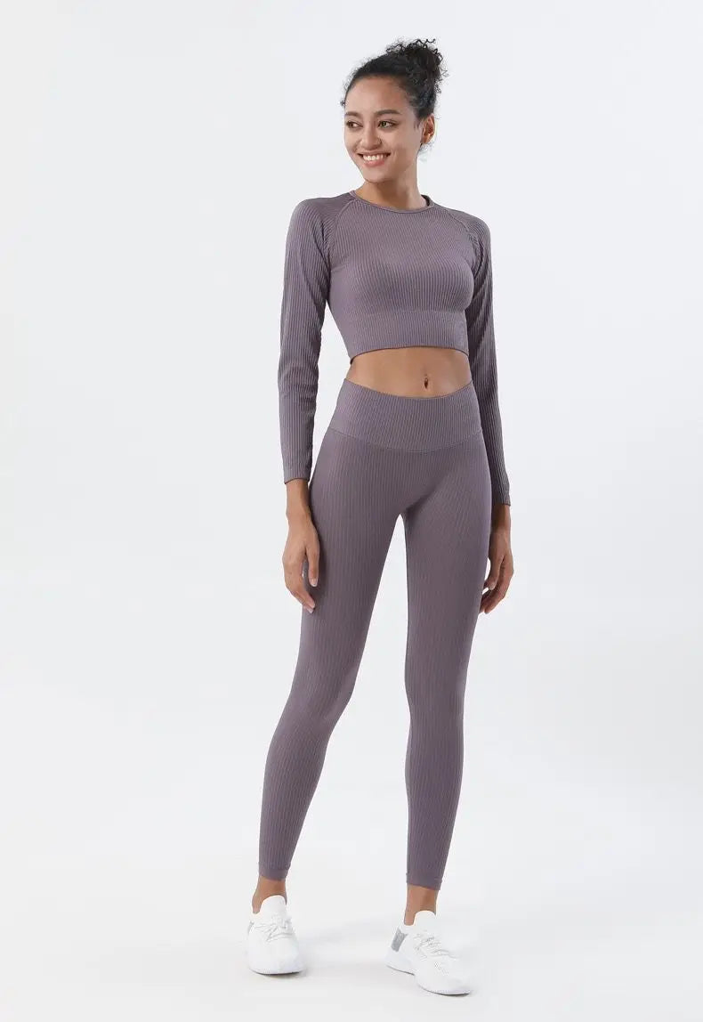 2 Piece Set Women Workout Clothes Yoga Set Seamless Women Gym Clothing Athletic Sports Suit Women Sports Bra and Leggings Set