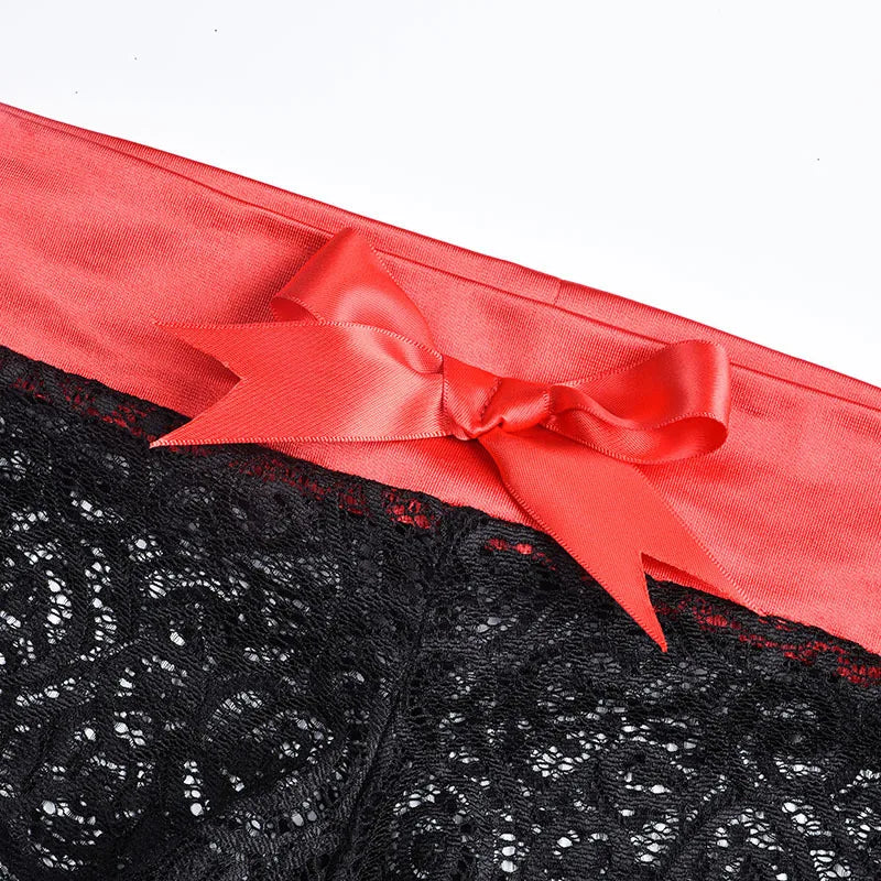 Two Pieces Set Lace Bra And Panty Sets Women Sexy Half Cup Bra Fashion Intimates Shorts Suit Summer Rave Festival Sexy Outfits