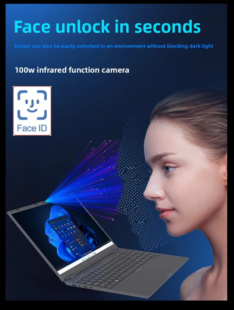 High Quality 16 Inch Win 11 Business Laptop 32GB 1TB SSD Intel I3 8109U Processor English Keyboard IPS Panel 165Hz New