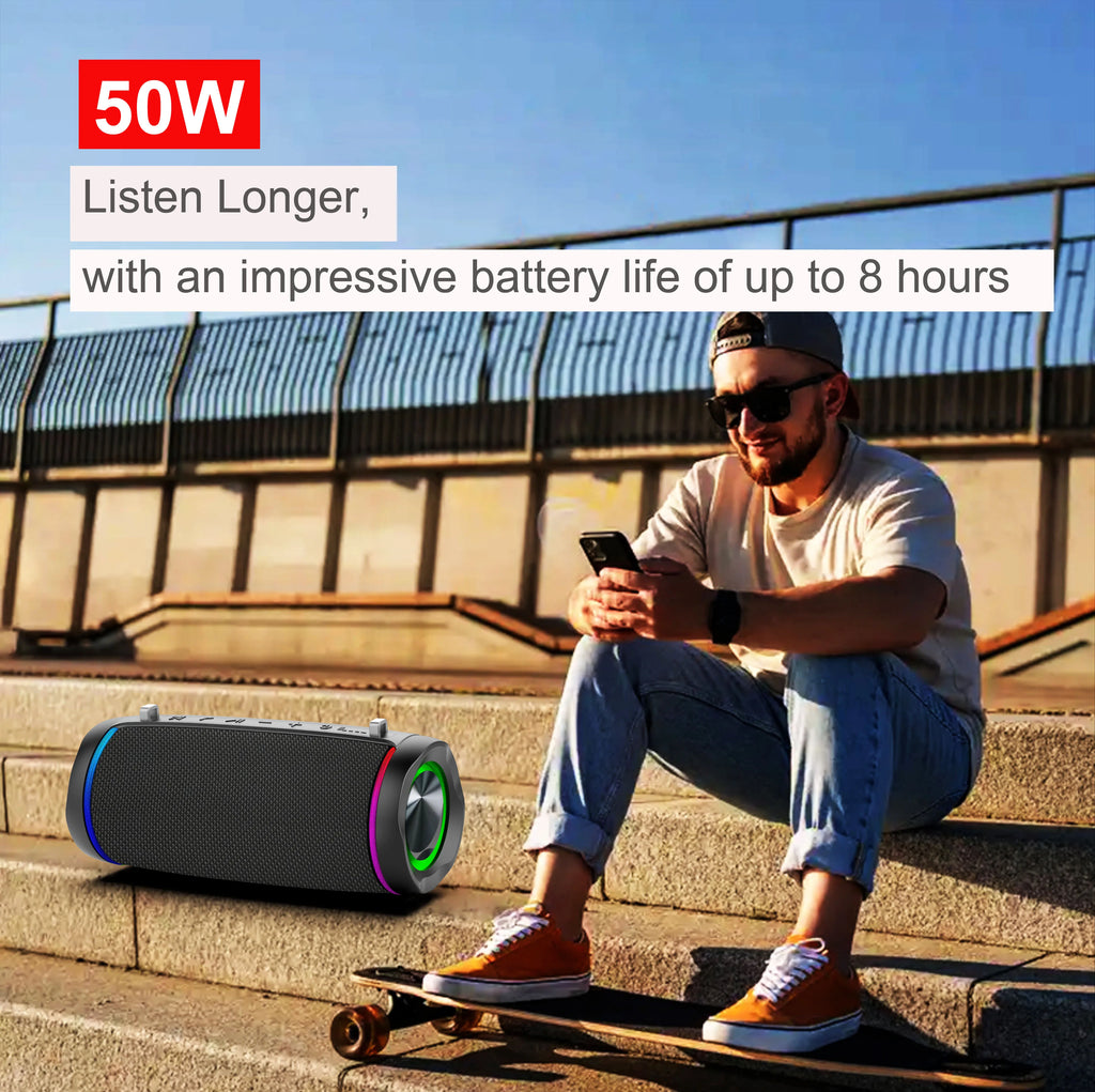 Outdoor Subwoofer High Quality Portable  Wireless Speaker Sound Bar with Dual Heavy Bass Radiators IPX7 Bluetooths Speaker