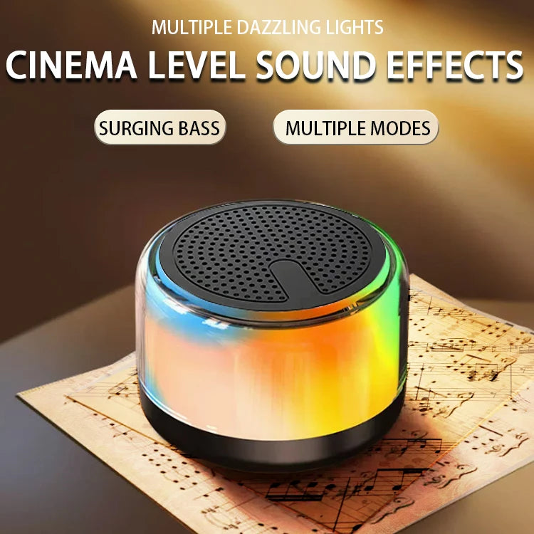 2025 New Blue Christmas Boombox Speaker Clock Modern DJ Bass Wireless Loudspeaker Party Gift Booth Speaker for Christmas Events