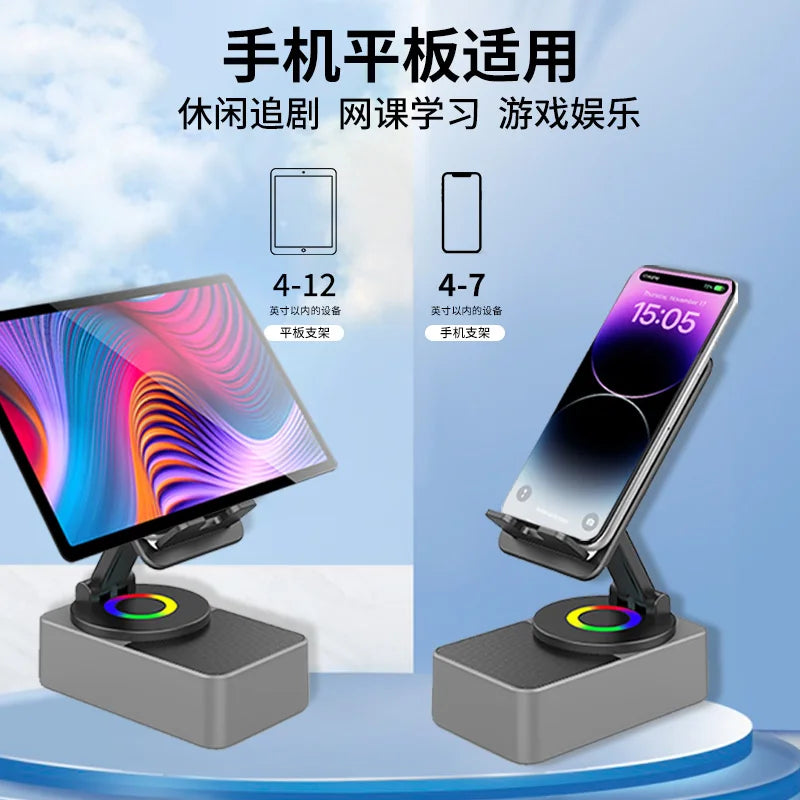 Factory 4-in-1 360 Rotating RGB Wireless for Bluetooth Speaker Mini Portable 3W Computer Woofer USB AUX Battery-Powered Features