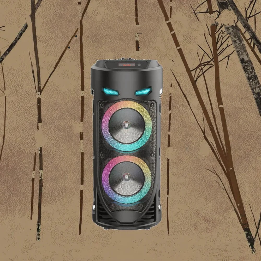 Double 4 Inch DJ Music Loud Sub Woofer Portable Professional Speaker for Garden Parties Big Outdoor Concerts