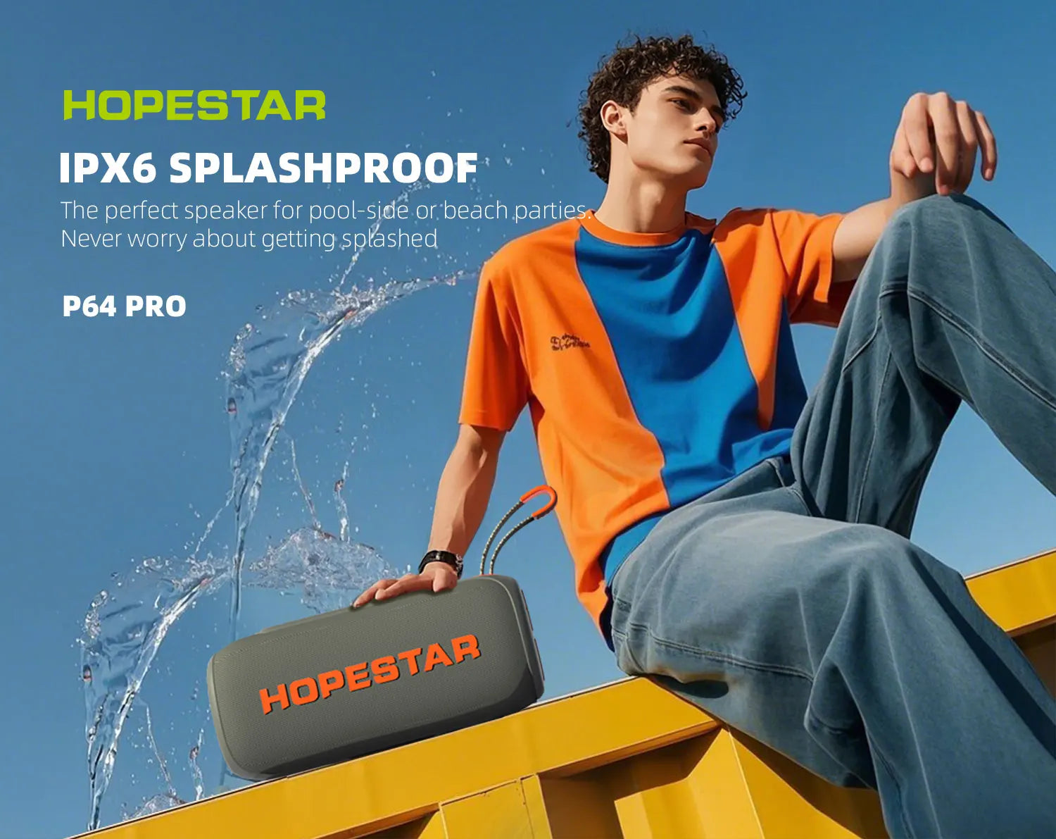 Hopestar P64Pro New Portable Outdoor Speaker Altavo Wireless Heavy Bass MP3 Waterproof Loudspeaker Audio Caixa Speakers