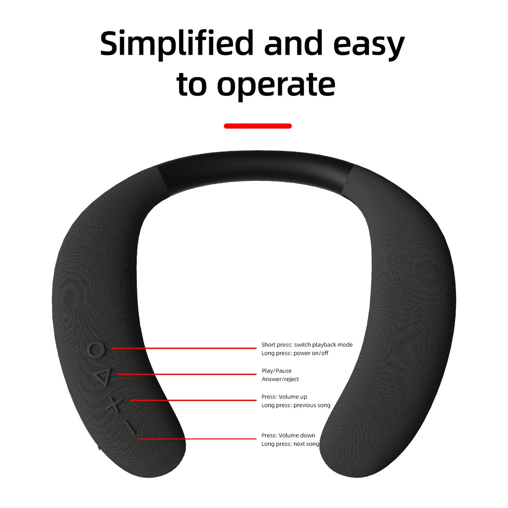 New in Trend Product Smart Mini Speaker Stereo Sound Outdoor Waterproof BT TWS Wireless Wearable Neckband bluetooth Speakers
