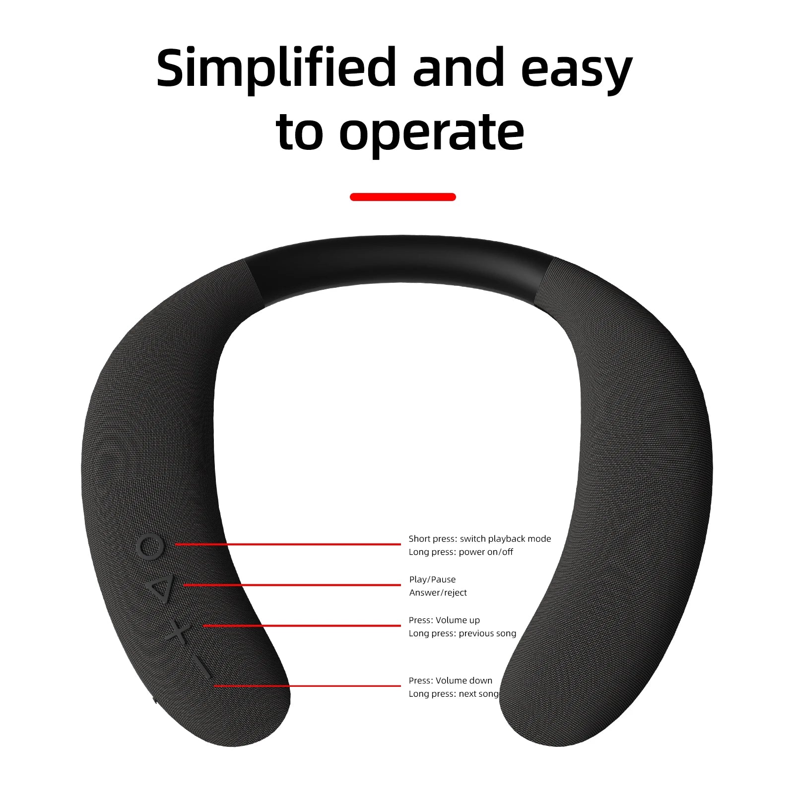 New in Trend Product Smart Mini Speaker Stereo Sound Outdoor Waterproof BT TWS Wireless Wearable Neckband bluetooth Speakers