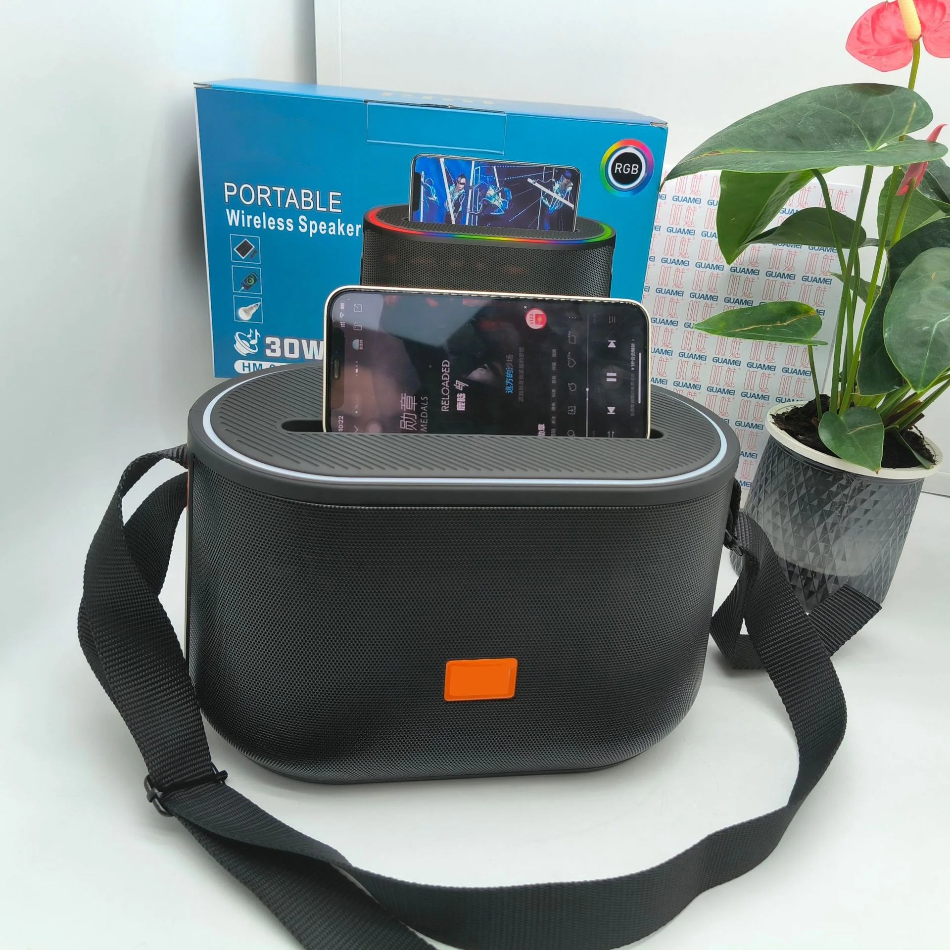 Factory Outdoor Handheld Portable Subwoofer IPX4 Waterproof RGB for Bluetooth Speaker for Party Home Use Compatible with