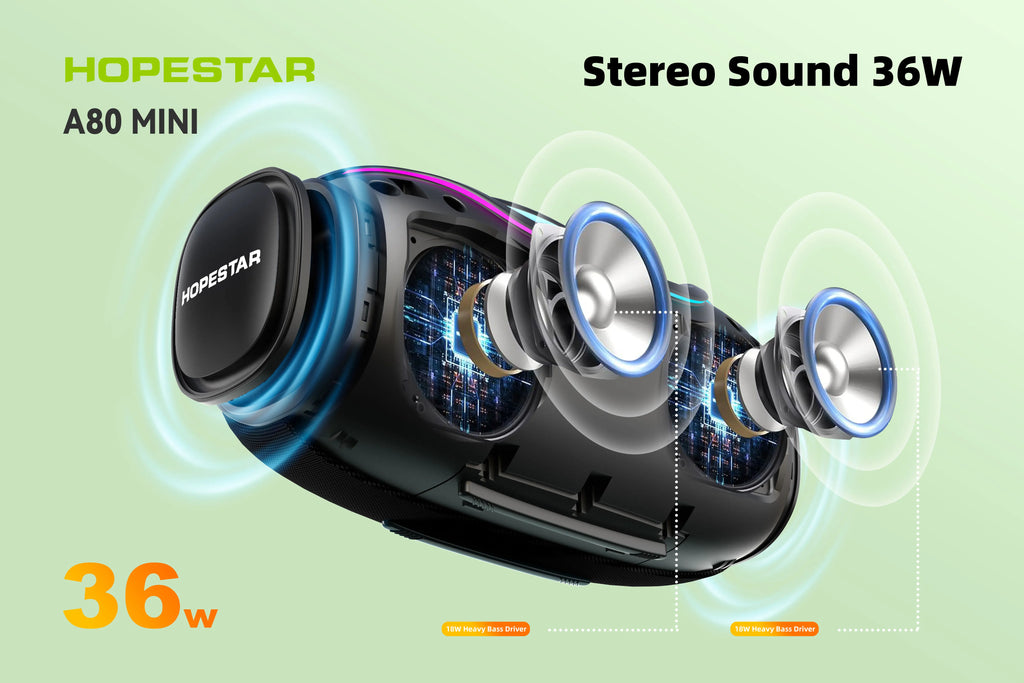 Hopestar A80MINI Portable Outdoor Wireless Blue Tooth Speaker Waterproof Subwoofer Bass Tf Card Speakers Wholesale