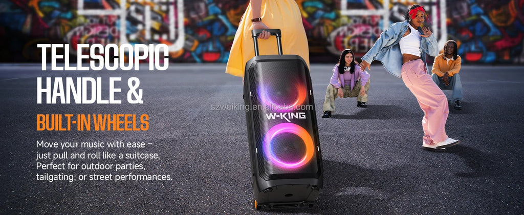 Original W-King T12+ PartyBox Speaker New Released 270W Karaoke Bluetooth Speaker Party Music Player Soundbox Boombox