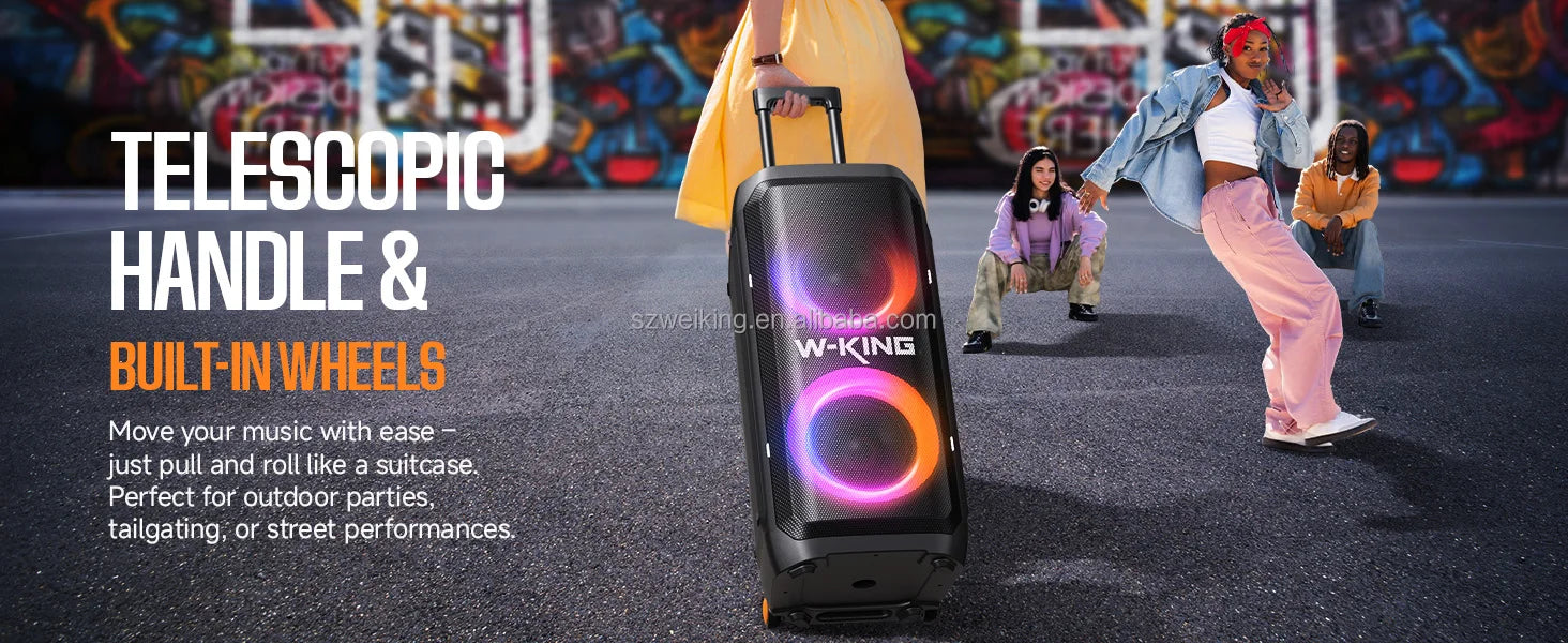 Original W-King T12+ PartyBox Speaker New Released 270W Karaoke Bluetooth Speaker Party Music Player Soundbox Boombox