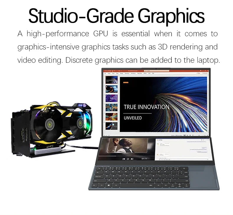 Core I7-9850H Win10 Laptops Brand New 16+14inch Dual Touch Screen Office Computer Pc 2TB SSD 10th Gen Gaming Laptops