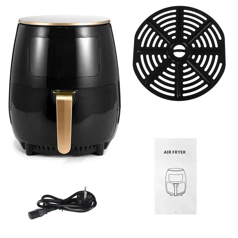 New air Fryer Smart Timed Screen Multi Functional Electric Fryer Large Household Kitchen Capacity French Fry Machine 6L Capacity