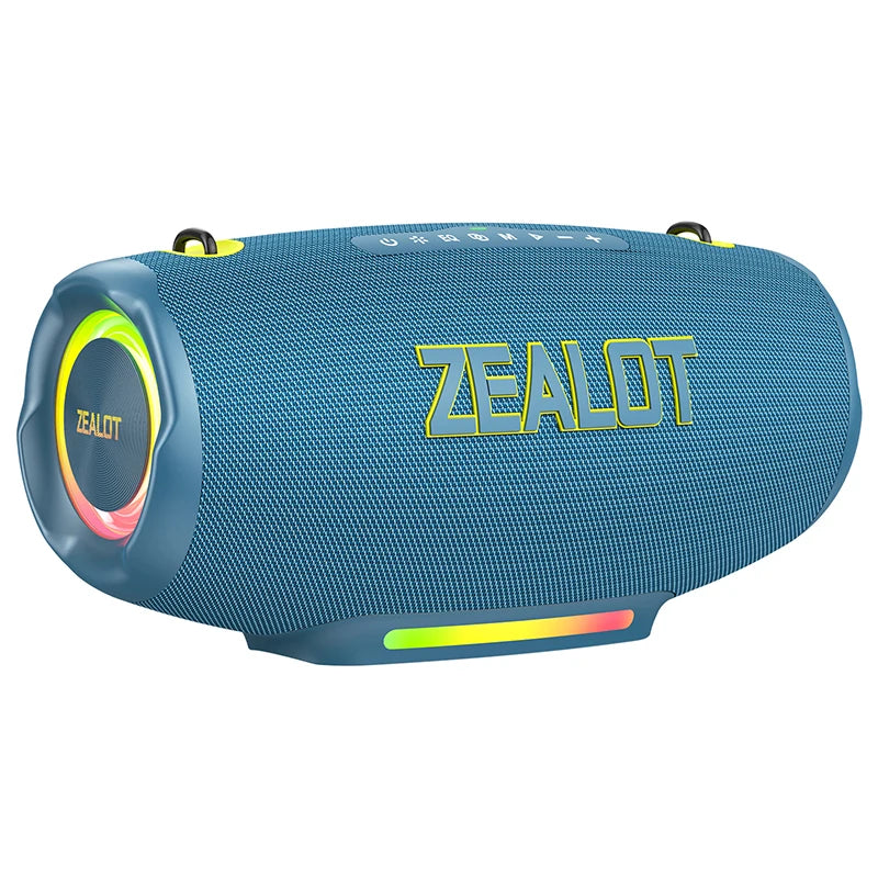 Zealot S127 100W Wireless Speaker 24000mAh Battery Power Bank RGB LED BT5.4 IPX6 Waterproof Portable Super Bass Outdoor Speaker