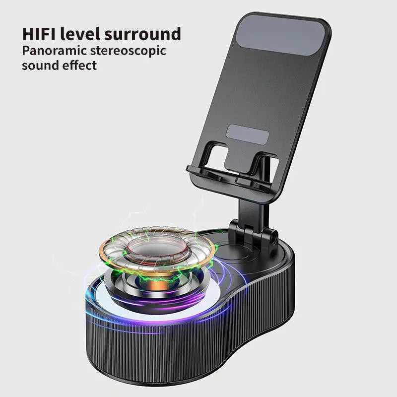 New 5 1 RGB Light Wireless for Speaker Bank 5W Output Built-in Microphone Outdoor Stand Phone Holder for Mobile Phone