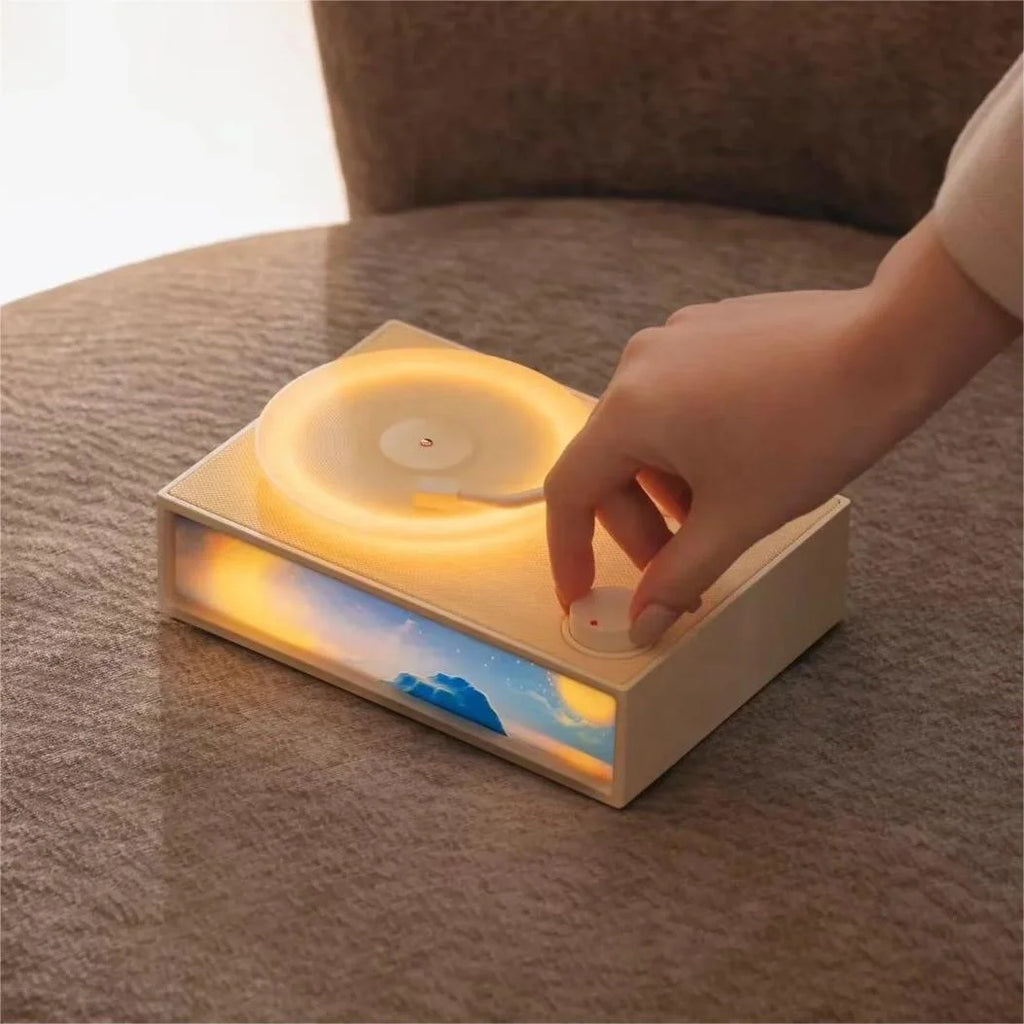 Warm Light Atmosphere Bedside Lamp Aromatherapy Diffuser Creative CD Rechargeable Bluetooth Speaker
