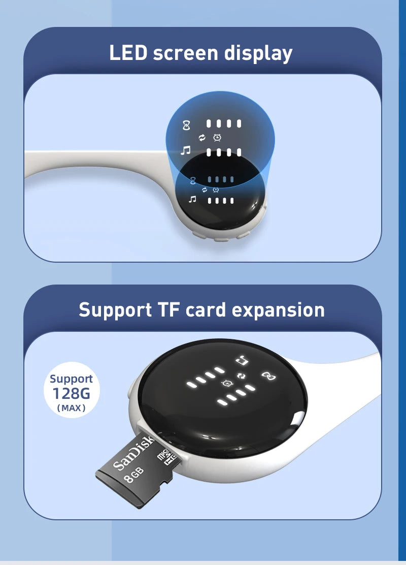 USB-Chargeable Bluetooth Bone Conduction Speaker 10 White Noise Sound Music Player for Home Use Sleep Aid