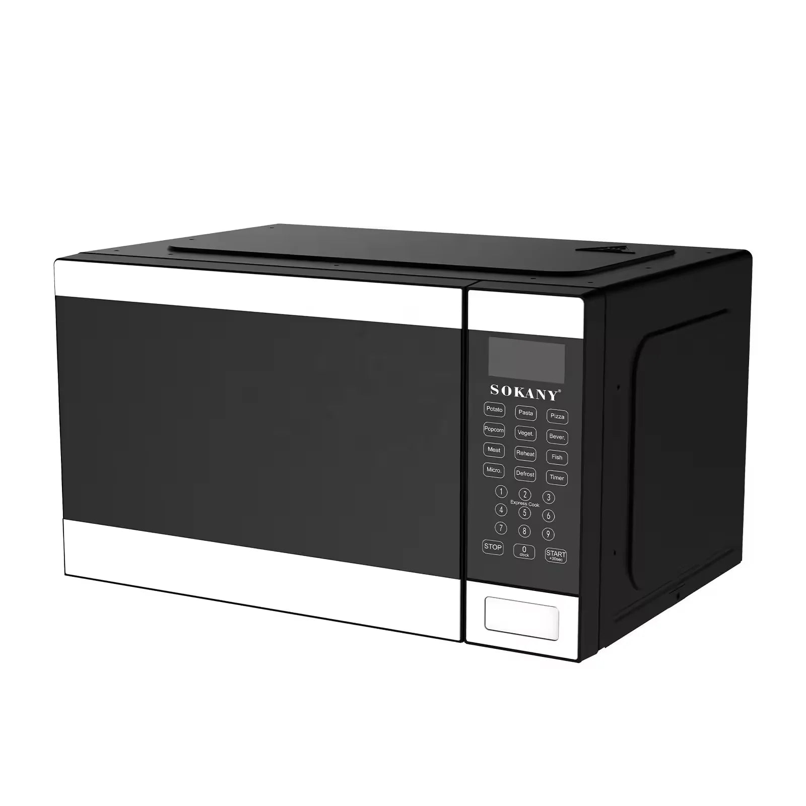 Sokany 10017 25L White Digital Microwave Oven 1100W Custom Household Appliance with Grill Electric Power Source