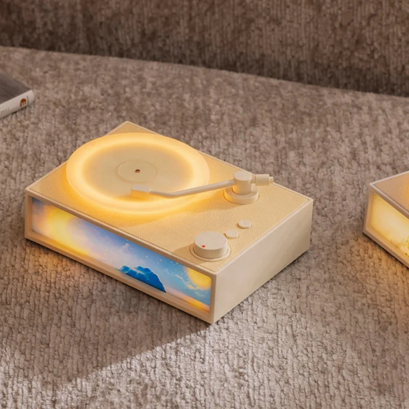 Warm Light Atmosphere Bedside Lamp Aromatherapy Diffuser Creative CD Rechargeable Bluetooth Speaker