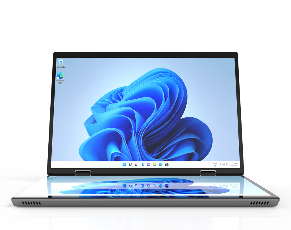 New Custom Logo Dual Intel N100 12th Gen Win11 Computer PC 14Inch Touch Screen 2 in 1 Tablet Double Touch Screen Business Laptop