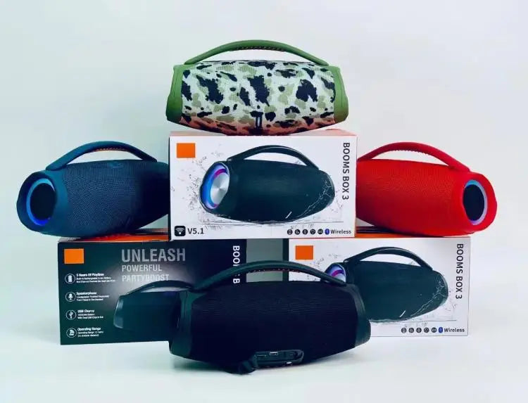 Led Bluetooth Speaker 20w Bass Wireless Portable Outdoor Bt Speakers Handle Waterproof Boombox3 Speaker for Home Partybox